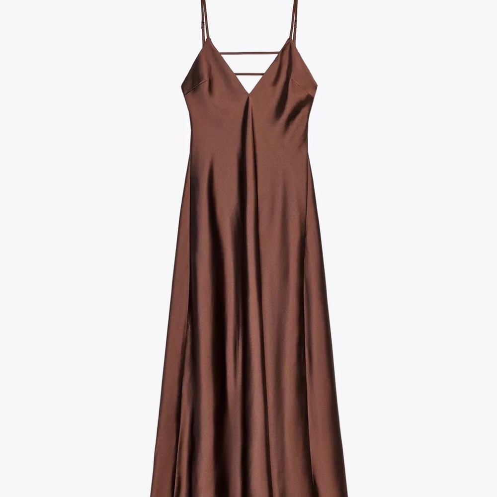 Zara Satin Midi Dress